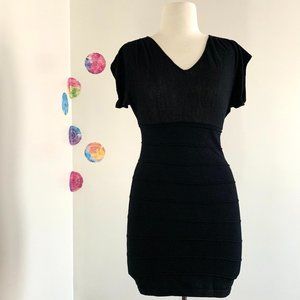 TAMNOON bodycon cap sleeve mini dress tunic XS